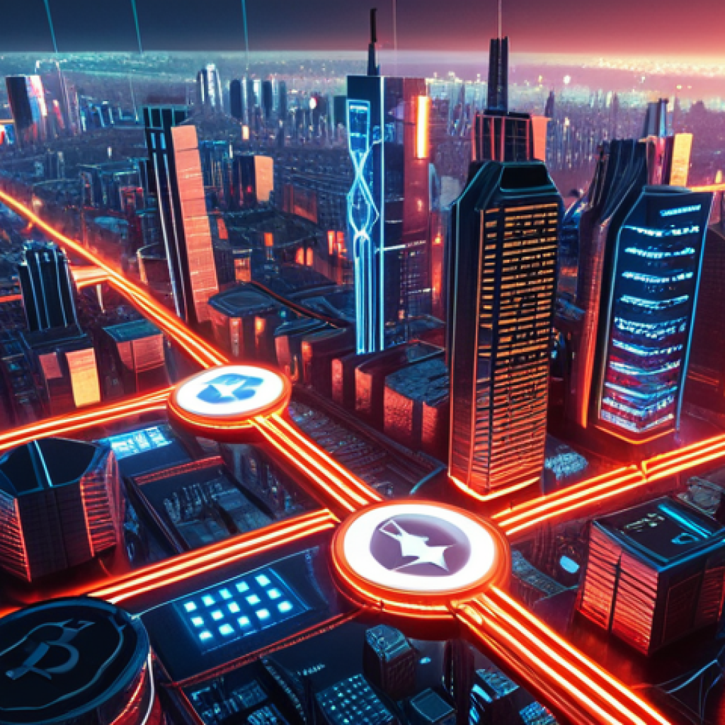 **Image Prompt:** Futuristic cityscape, digital world, glowing cryptocurrency symbols, smart contracts visualized as interconnected nodes, Polish flag subtly incorporated.